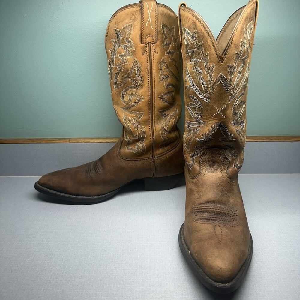 Twisted X Cowboy Boots Pointed toe Men’s 9D Western Rodeo Brown leather MWT 0013 - Picture 2 of 16